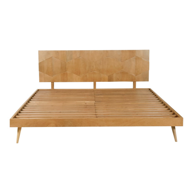 Moe's Home Collection O2 Natural Sheesham Wood King Size Bed