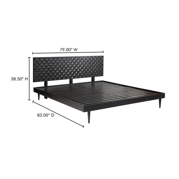 Moe's Home Collection Pablo Black King Bed