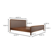 Moe's Home Collection Rye Warm Brown Queen Bed