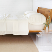 Pom Pom at Home Bamboo Sateen Ivory Sheet Set ~ Available in Twin, Queen and King Sizes