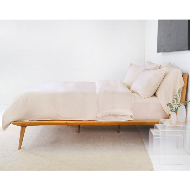 Pom Pom at Home Parker Sand Bamboo Sateen Duvet Cover Set ~ Available in Twin, Queen and King Sizes