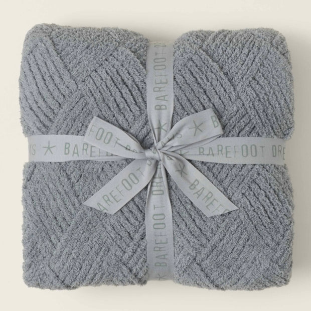 Barefoot Dreams CozyChic Moonbeam Diamond Weave Throw Blanket
