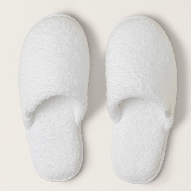 Barefoot Dreams CozyChic Spa Slippers ~ Size M 7/8 ~ White