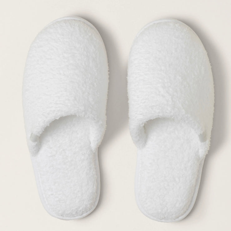 Barefoot Dreams CozyChic Spa Slippers ~ Size M 7/8 ~ White