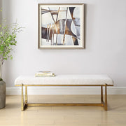 Uttermost Midas Bench With Textured Antique Gold Finish