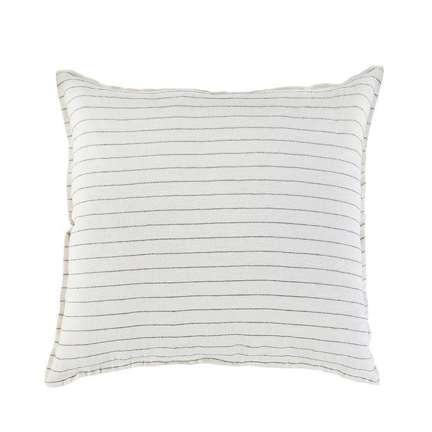 Pom Pom at Home Blake Cream & Grey Striped Linen Duvet Cover and Shams ~ Available in Queen and King Sizes