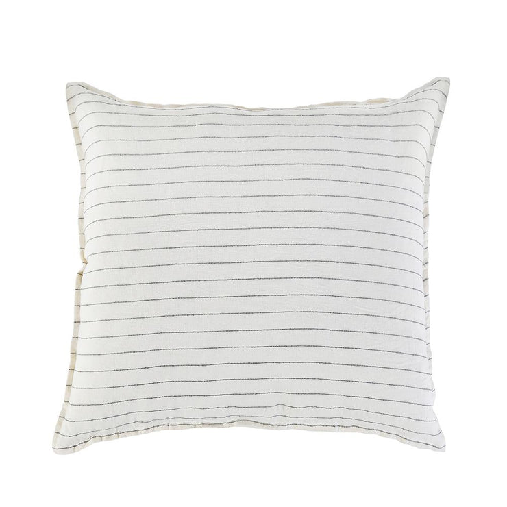 Pom Pom at Home Blake Cream & Grey Striped Linen Duvet Cover and Shams ~ Available in Queen and King Sizes