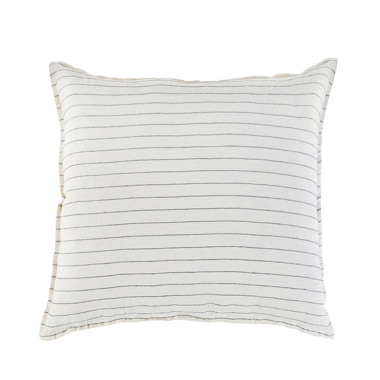 Pom Pom at Home Blake Cream & Grey Striped Linen Duvet Cover and Shams ~ Available in Queen and King Sizes