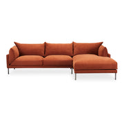 Moe's Home Collection Jamara Burnt Auburn Right-Facing Sectional