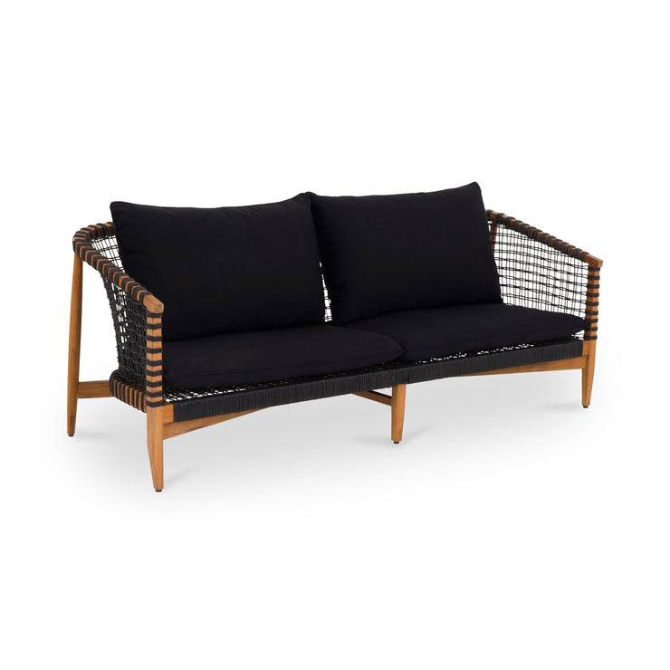 Moe's Home Collection Kuna  Black Outdoor Sofa