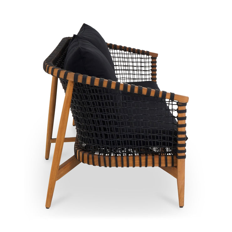 Moe's Home Collection Kuna  Black Outdoor Sofa