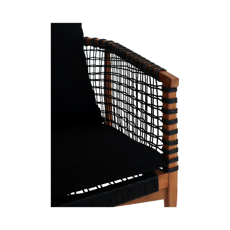 Moe's Home Collection Kuna  Black Outdoor Sofa