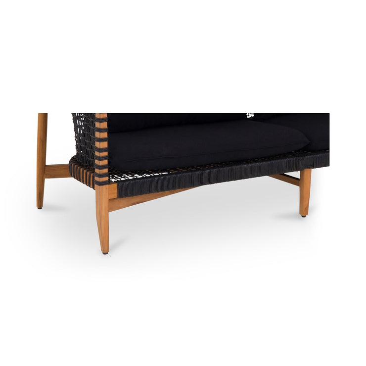Moe's Home Collection Kuna  Black Outdoor Sofa
