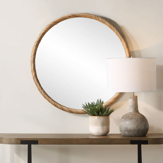 Casa Bella Living Seagrass Wrapped Round Mirror