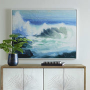 Casa Bella Living Waves From The Ocean Wood Framed Canvas