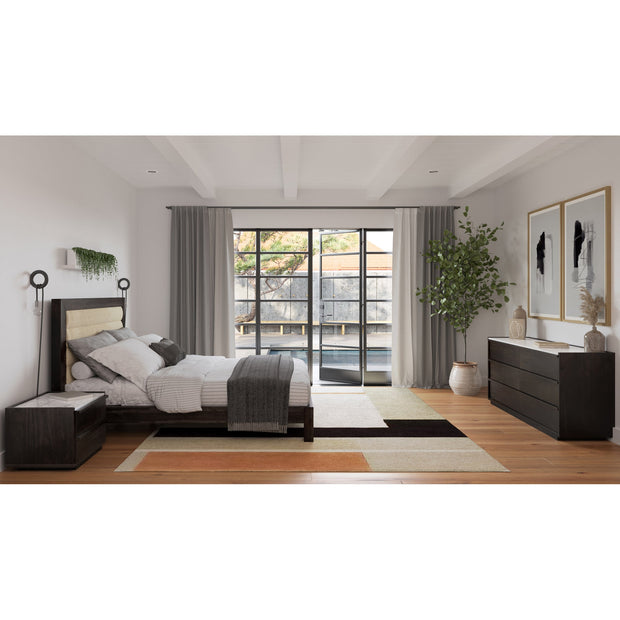 Moe's Home Collection Ashcroft Channeled Upholstered King Size Bed