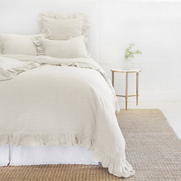 Pom Pom at Home Charlie Flax Linen Ruffled Duvet Cover and Pillow Shams ~ Available in Twin, Queen and King Sizes