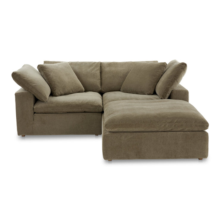 Moe's Home Collection Clay Nook Modular Sectional ~ Desert Sage Green Performance Fabric