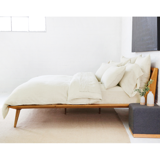 Pom Pom at Home Parker Cream Linen Duvet Cover Set ~ Available in Twin, Queen and King Sizes