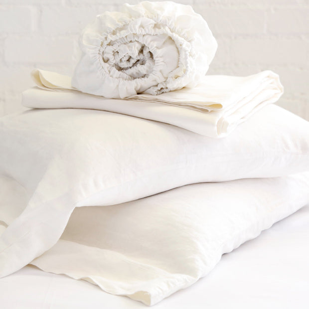 Pom Pom at Home Cream Linen Sheet Set ~ Available in Twin, Queen and King Sizes