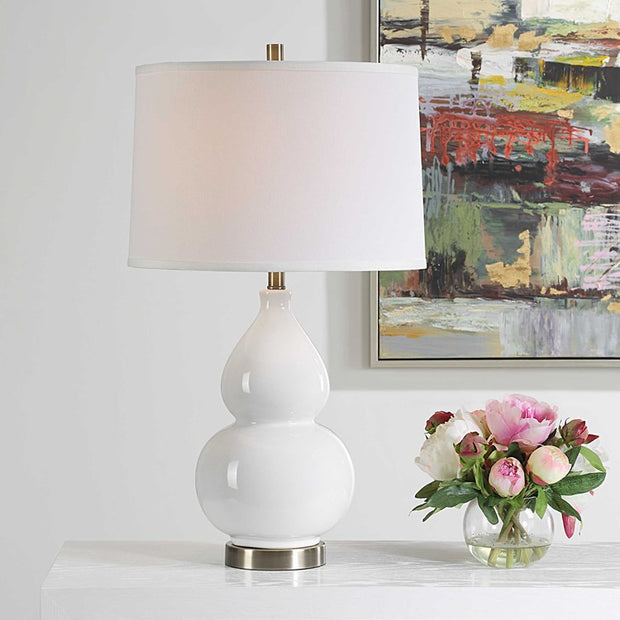 Casa Bella Living Pristine White Elegant Ceramic Table Lamp ~ LAST CHANCE SALE ~ LIMITED QUANTITY