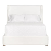 Essentials For Living Balboa Cal King Bed ~ Live Smart Peyton-Pearl Performance Fabric With Natural Gray Oak