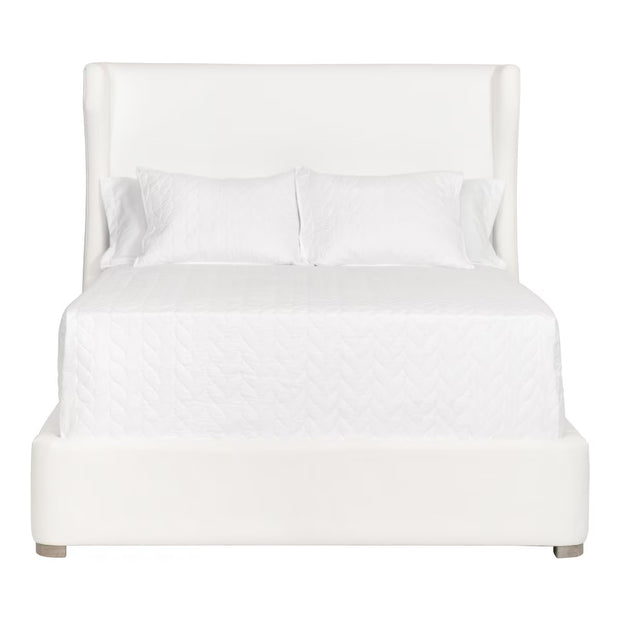 Essentials For Living Balboa Cal King Bed ~ Live Smart Peyton-Pearl Performance Fabric With Natural Gray Oak