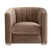 Essentials For Living Bronx Channel Back Sofa Chair ~ Caramel Velvet