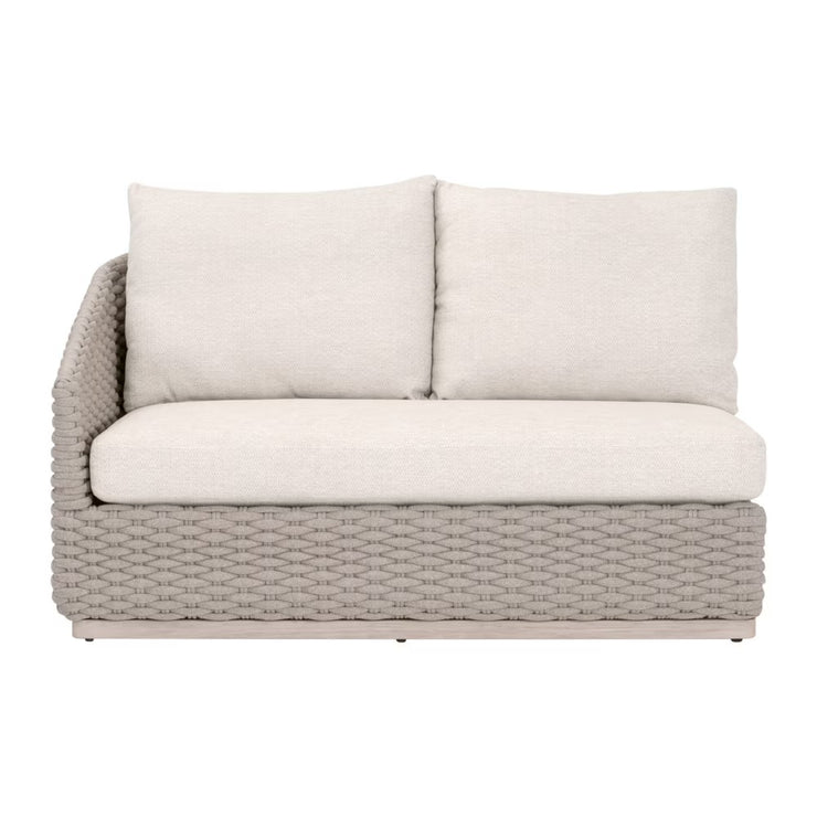Essentials For Living Caspian Outdoor Modular Left- Facing, 1-Arm Sofa ~ Performance Ecru Weave