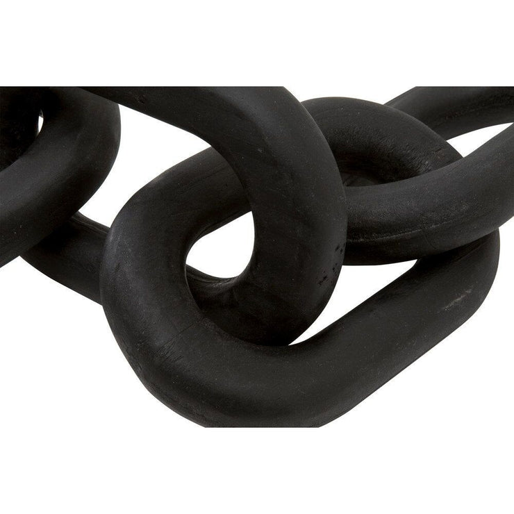 Essentials For Living Cinq Wood Link ~ Black Wash Pine