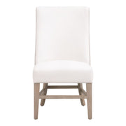 Essentials For Living Duet Head Dining Chair ~ LiveSmart Peyton-Pearl, Performance Bisque French Linen WithNatural Gray Ash Frame