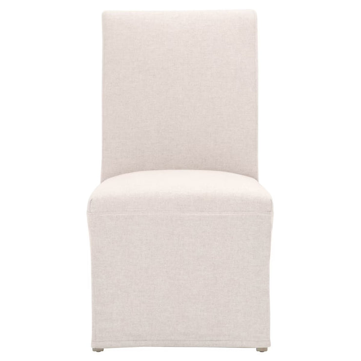 Essentials For Living Levi Slipcover Dining Chair ~ Jute With Natural Gray Birch Frame