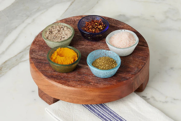 etúHOME Classic Medium Round Reclaimed Acacia Trivet Riser