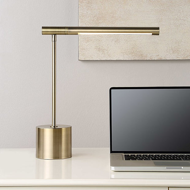 Casa Bella Living Finished Antique Brass Horizontal Desk Lamp