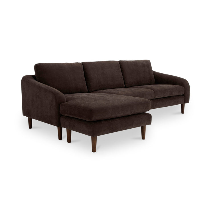 Moe's Home Collection Quinn Dark Brown Sectional