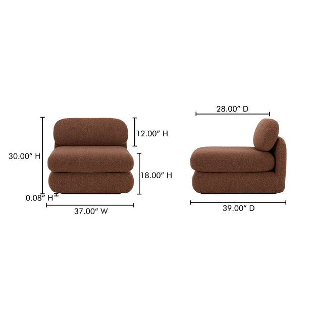 Moe's Home Collection Scout Toffee Lounge Chair