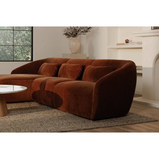 Moe's Home Collection Amelia Chestnut Left Arm Facing Chair