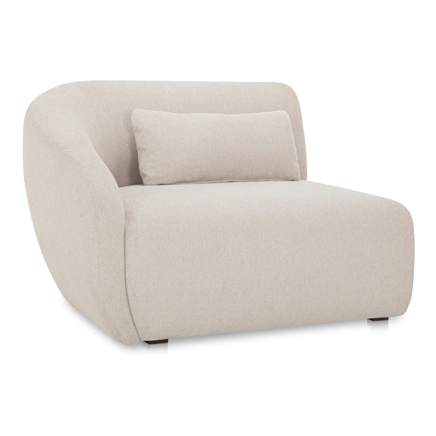 Moe's Home Collection Amelia Warm White Left Arm Facing Chair