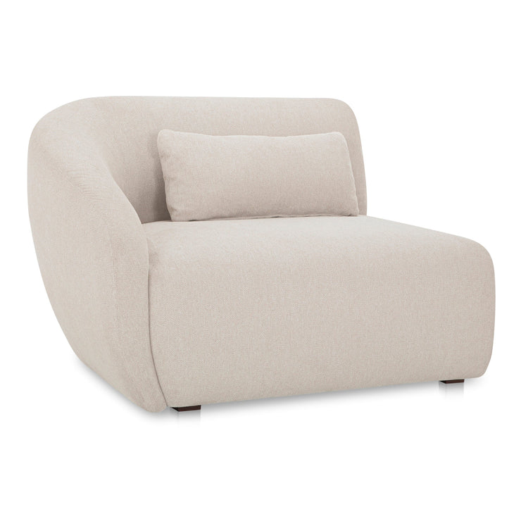Moe's Home Collection Amelia Warm White Left Arm Facing Chair