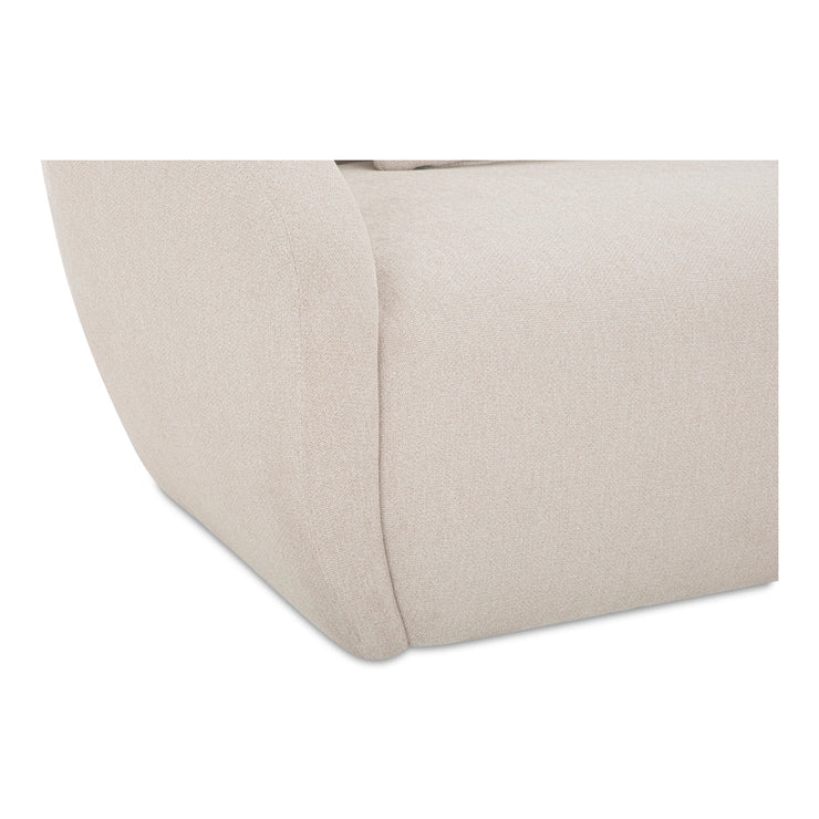 Moe's Home Collection Amelia Warm White Left Arm Facing Chair