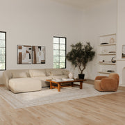 Moe's Home Collection Amelia Warm White Left Arm Facing Chair