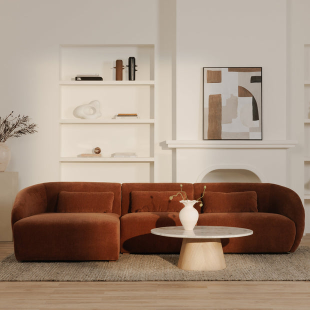 Moe's Home Collection Amelia Chestnut Right Arm Facing Chair