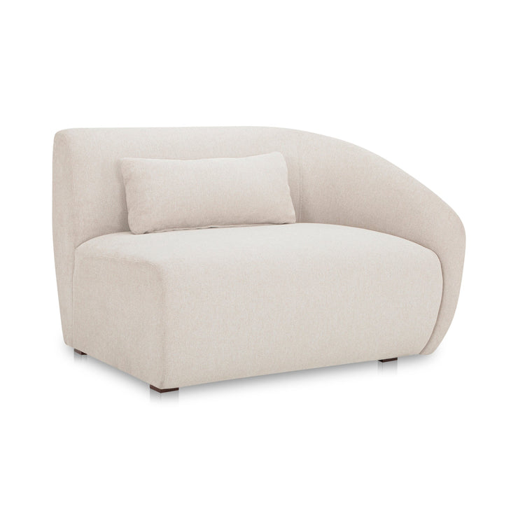 Moe's Home Collection Amelia Warm White Right Arm Facing Chair