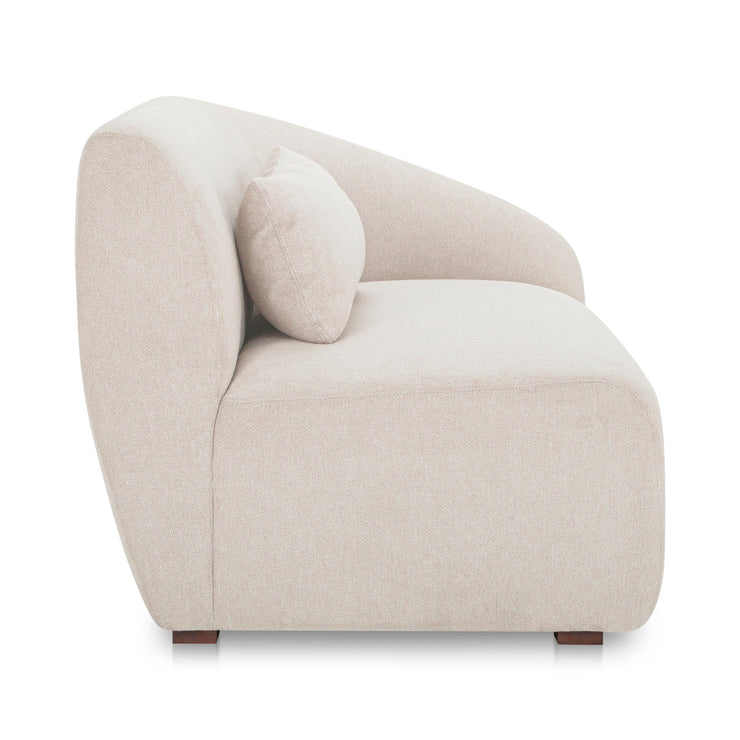 Moe's Home Collection Amelia Warm White Right Arm Facing Chair