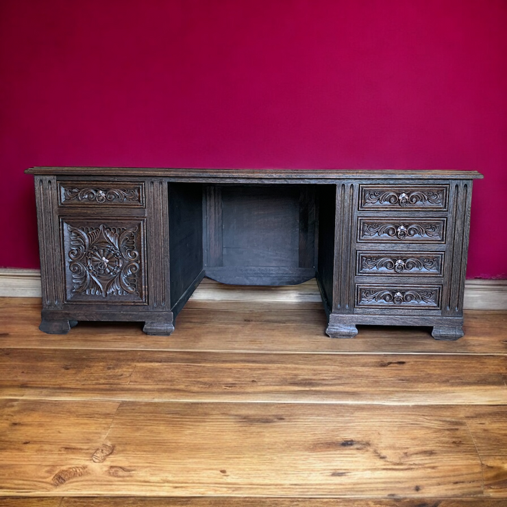 Casa Bonita Peruvian Hand-Painted Carved Wood Fortaleza Desk