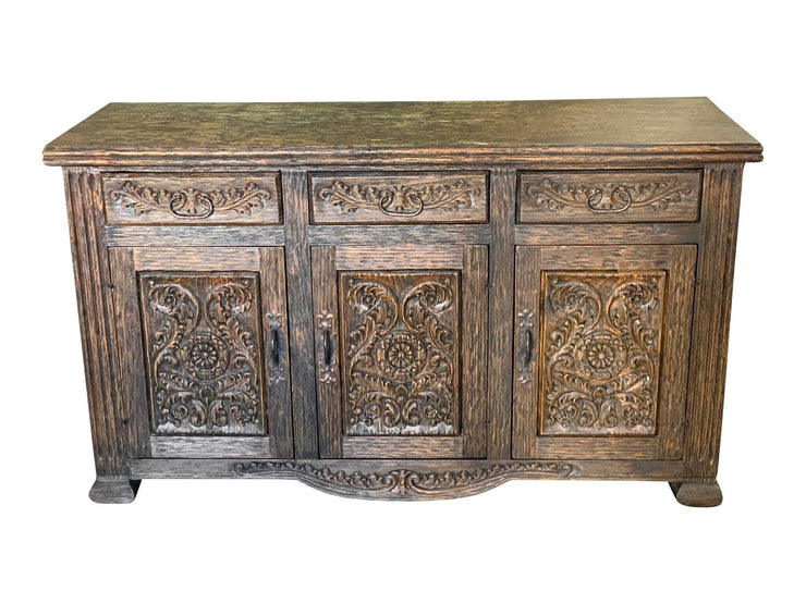 Casa Bonita Peruvian Hand-Painted Carved Wood Fortaleza Buffet
