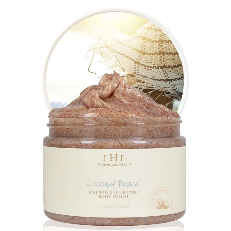 Farmhouse Fresh Coconut Beach Whipped Shea Butter Body Polish 12 oz. Jar ~ HOLIDAY SALE  ~ Limited Quantity