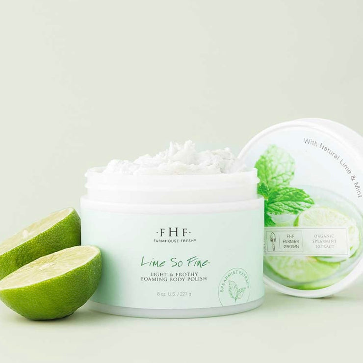 Farmhouse Fresh Lime So Fine Foaming Body Polish 8 oz. Jar