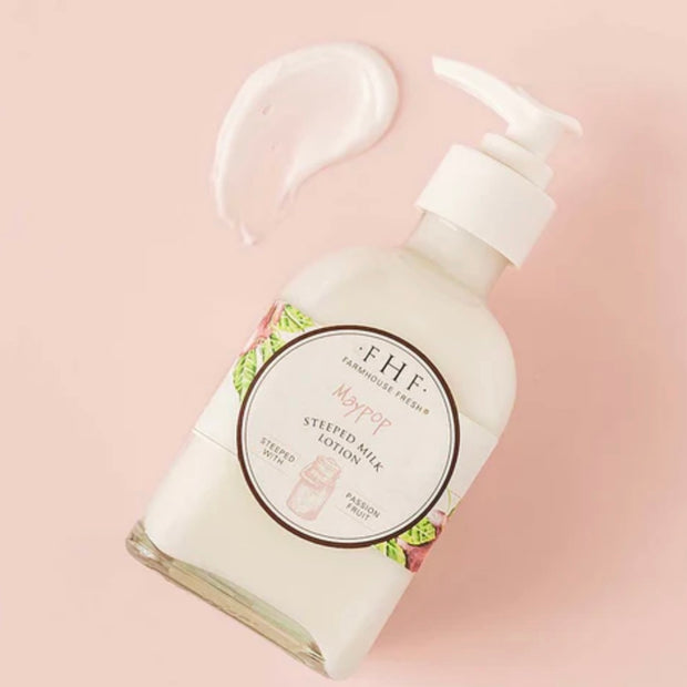 Farmhouse Fresh Maypop Steeped Milk Lotion 8 oz. Pump Top Glass Bottle ~ HOLIDAY SALE ~ Limited Quantity