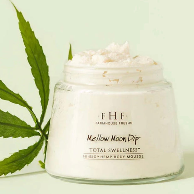 Farmhouse Fresh Mellow Moon Dip Relaxation Body Mousse 8 oz. Glass Jar With Scoop ~ HOLIDAY SALE  ~ Limited Quantity